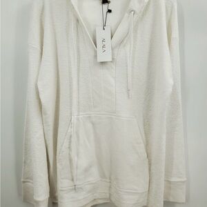 Alala White Textured Sweater Versatile Soft Knit Oversized Small